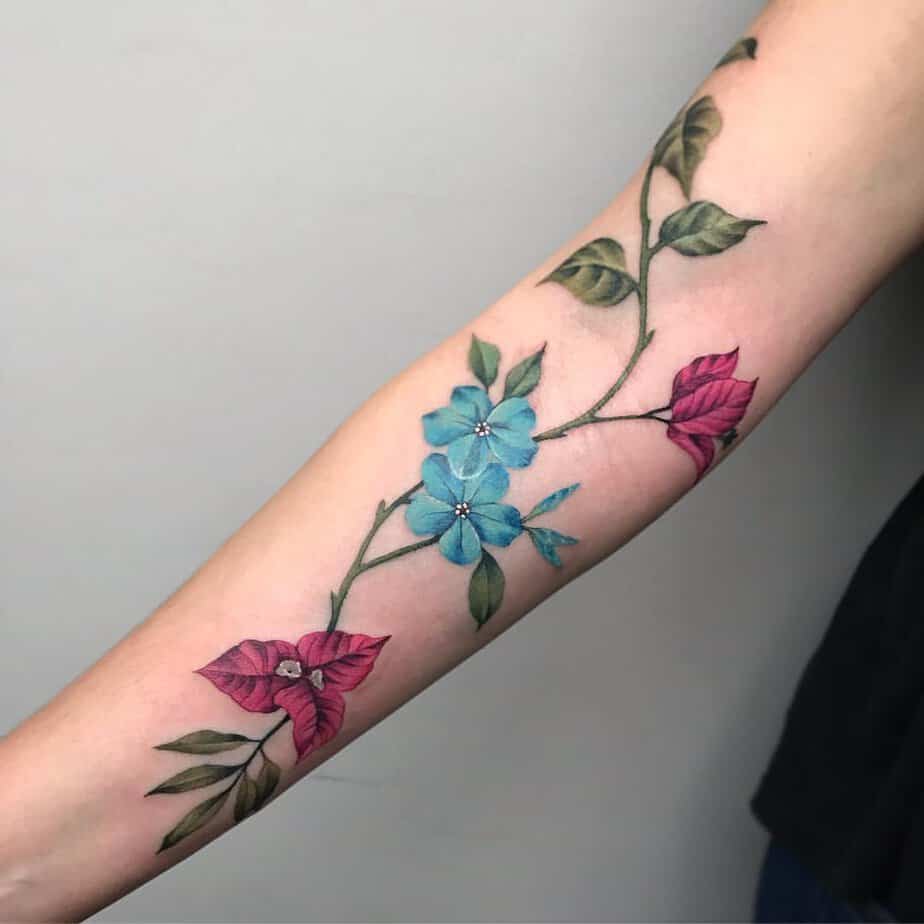 19. A blue jasmine tattoo