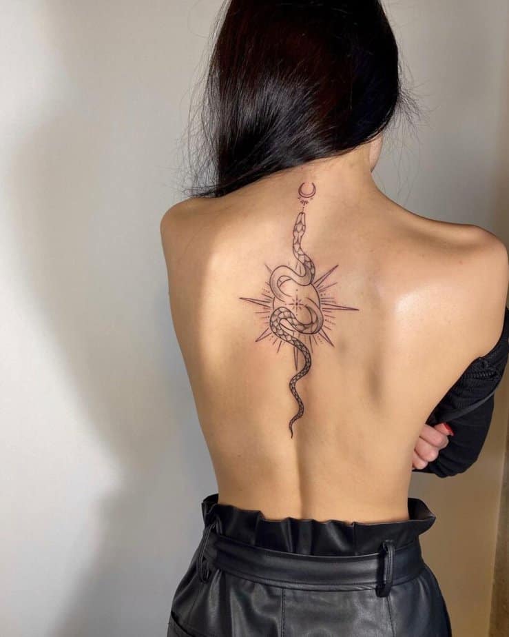 A sneaky snake tattoo