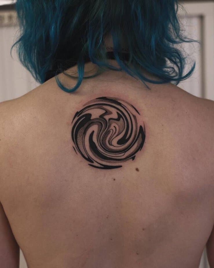 Abstract circle tattoo