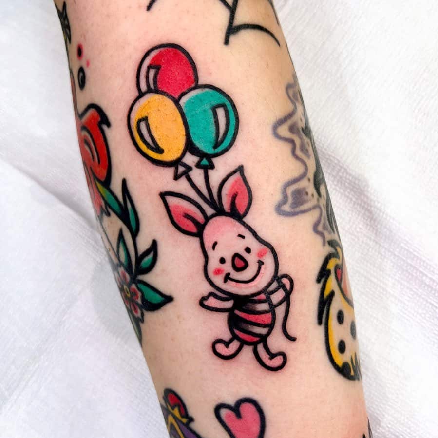Adorable Piglet tattoo