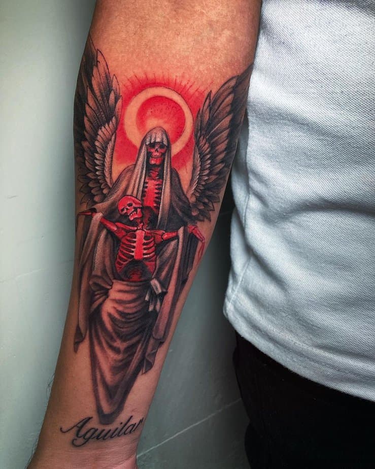 Angel of death Santa Muerte tattoo