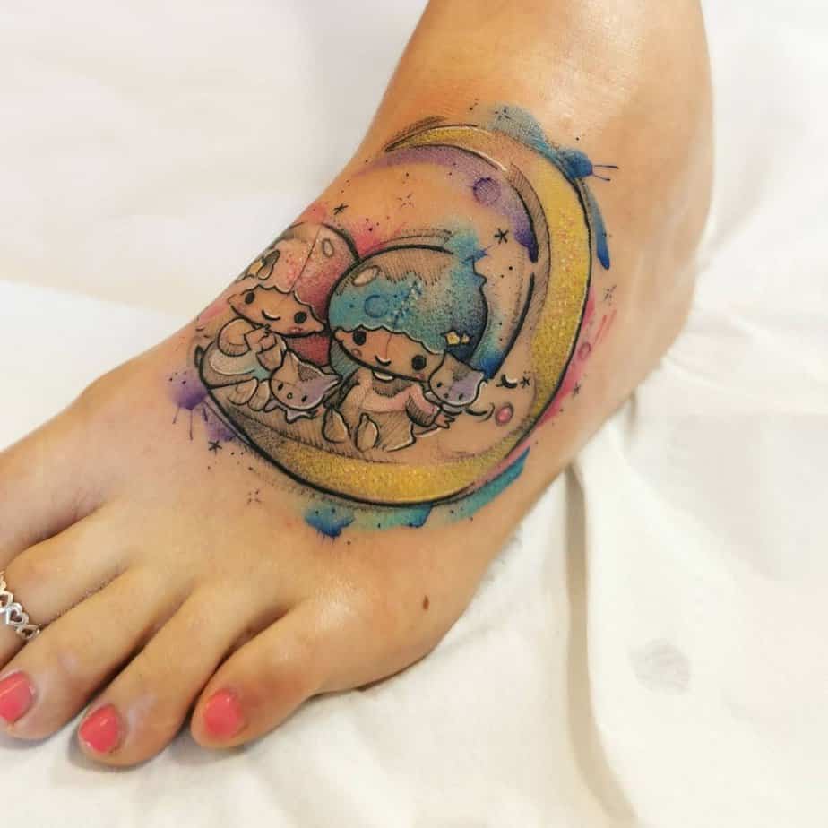 Cheerful Twin Stars tattoo