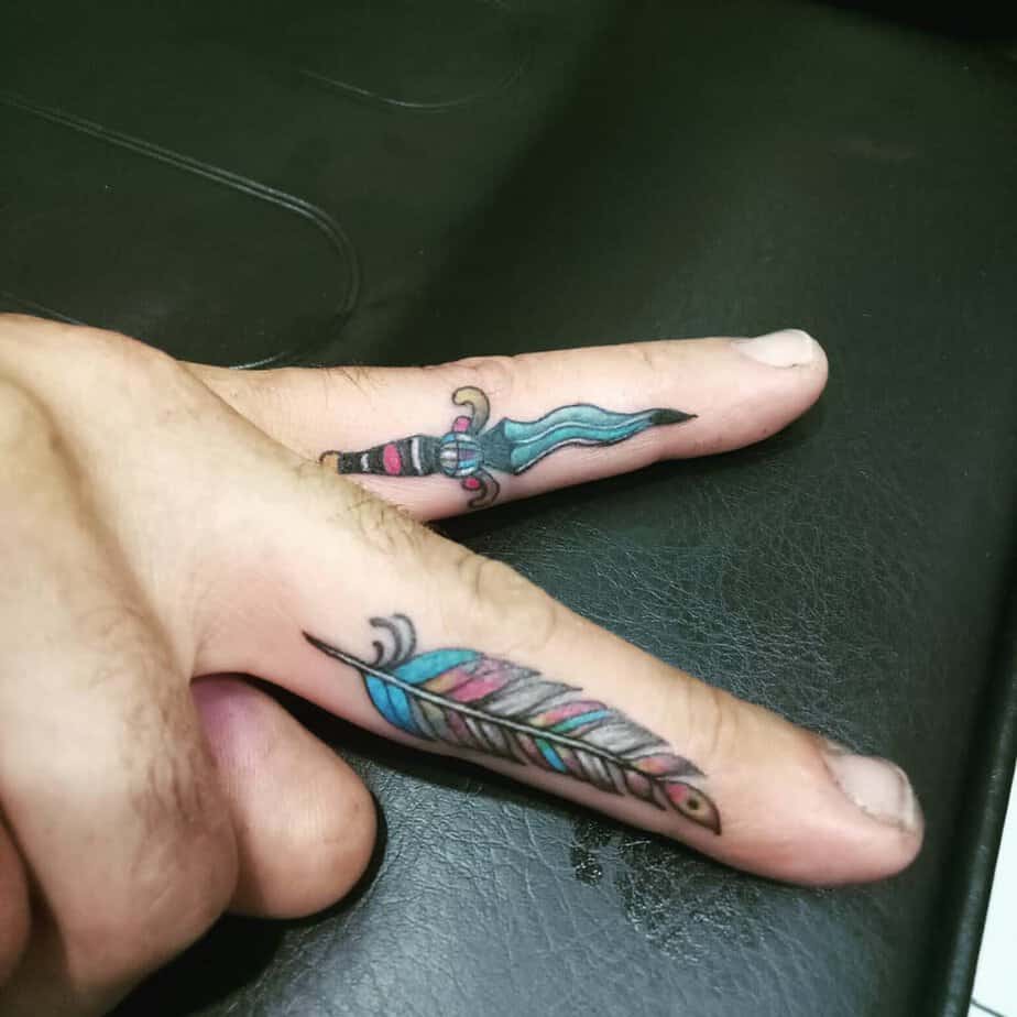 11. Colorful feather