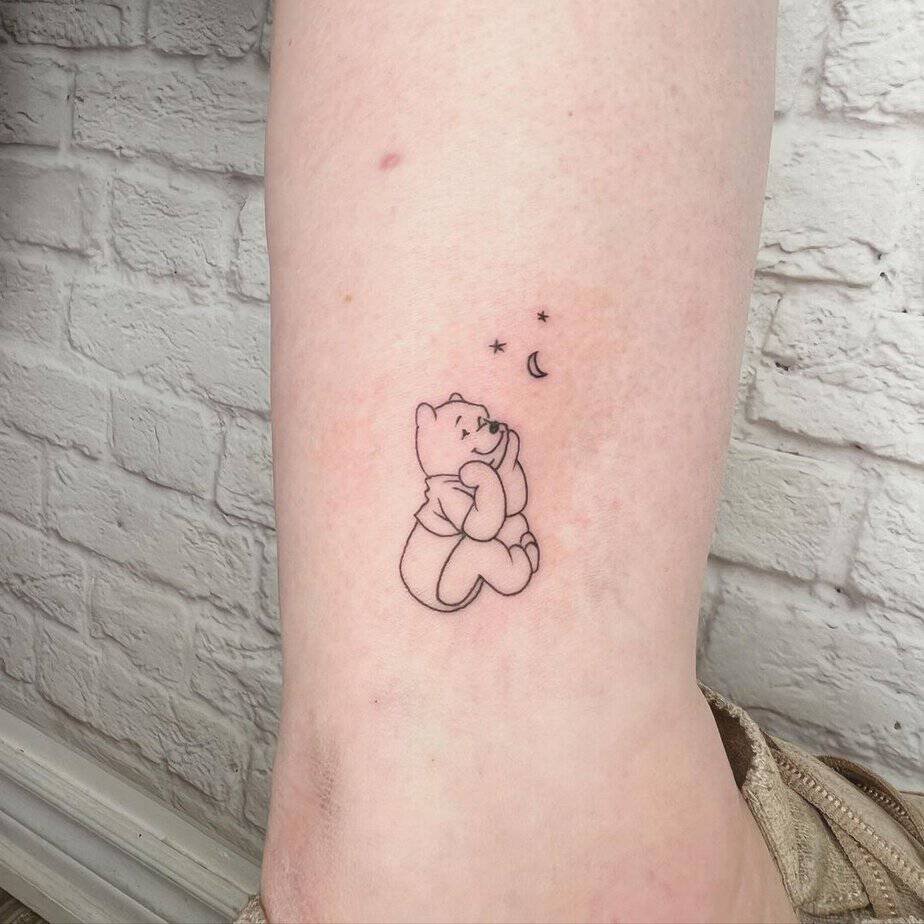 Cute Winnie the Pooh tattoo