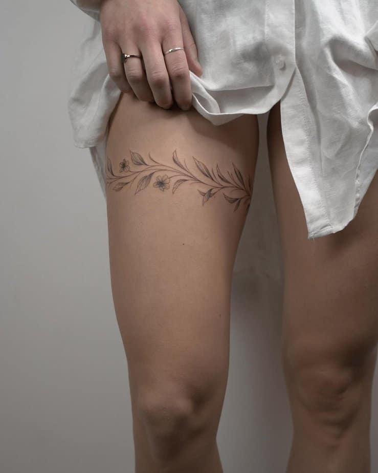 Delicate wildflower tattoo