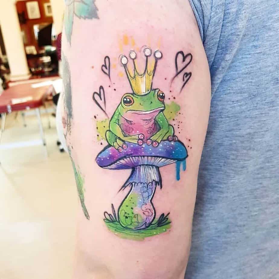 Enchanted tattoo of a frog