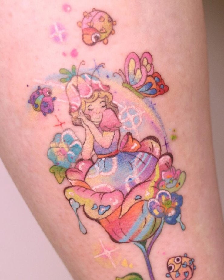 Colorful enchanted tattoo