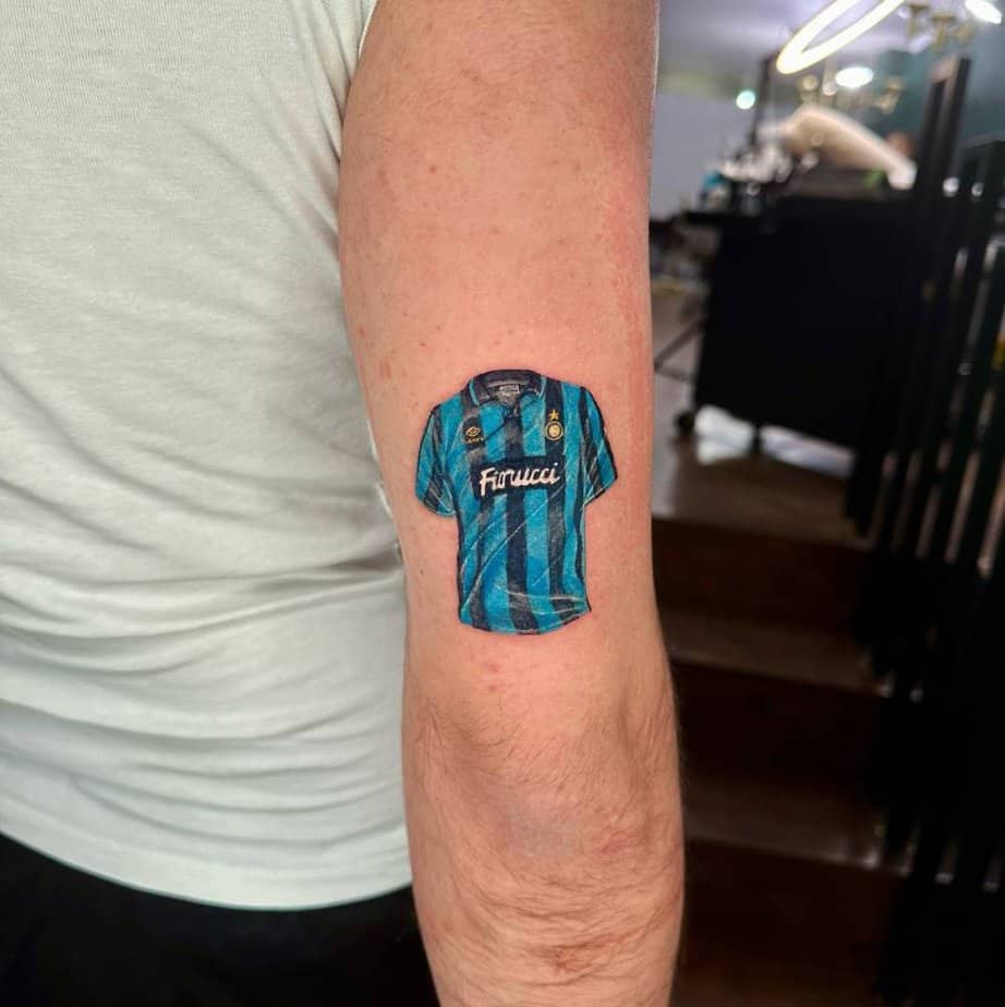 FC Inter Vintage micro-realistic tattoo