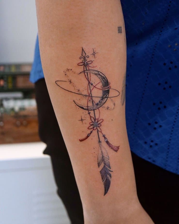 Feather-arrow-tattoo