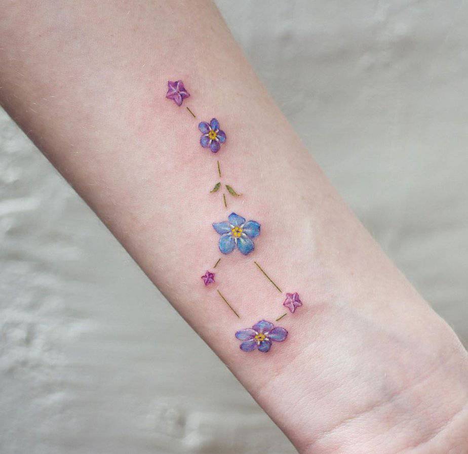 Forget me not constellation tattoo