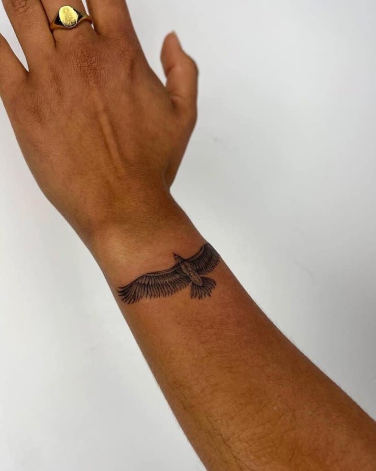 10. A golden eagle tattoo