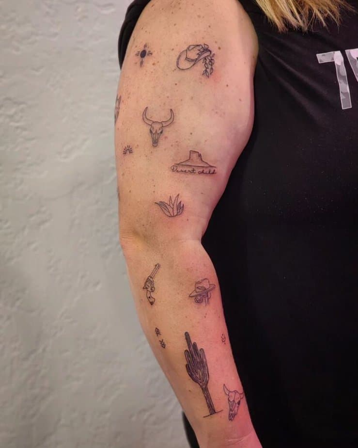 5. A Western-themed sticker sleeve 