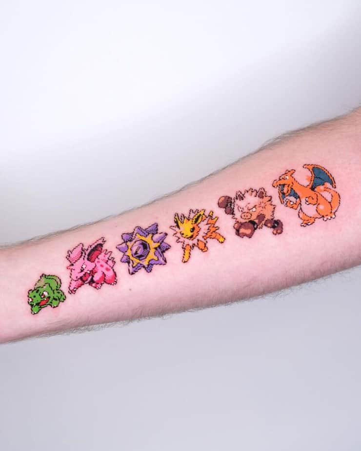 Tattoos with multiple Pokémon