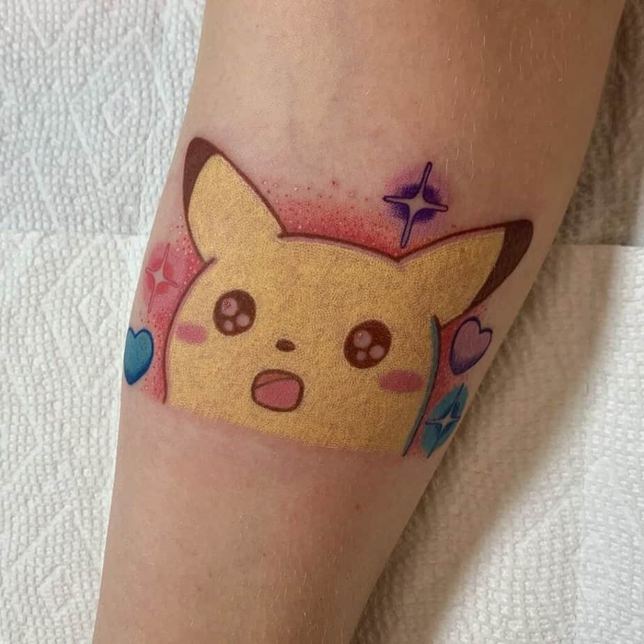Full-color Pokémon tattoos
