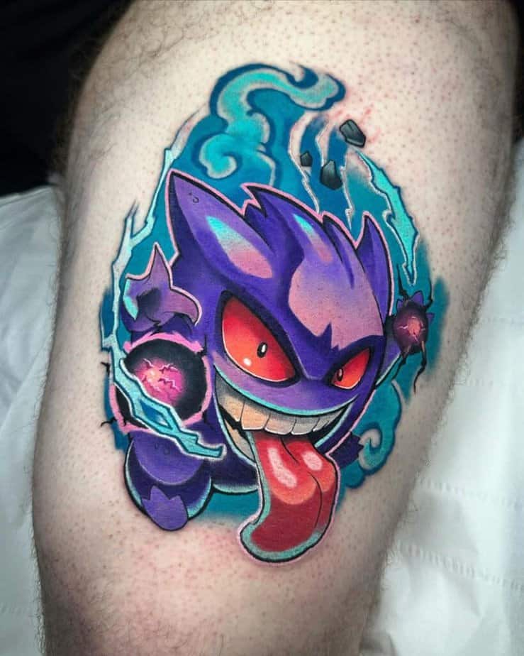 Full-color Pokémon tattoos