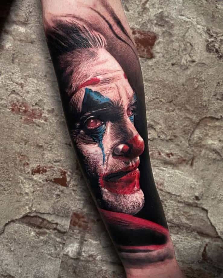 That haunting Joker half-sleeve