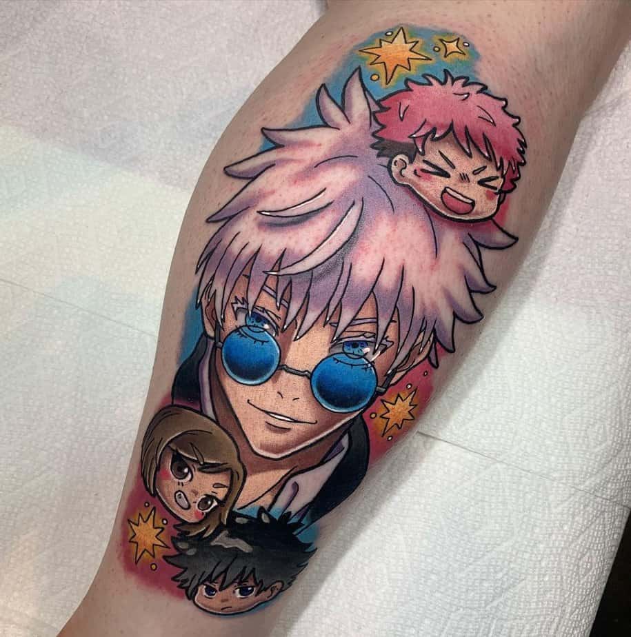 Jujutsu Kaisen chibi tattoo
