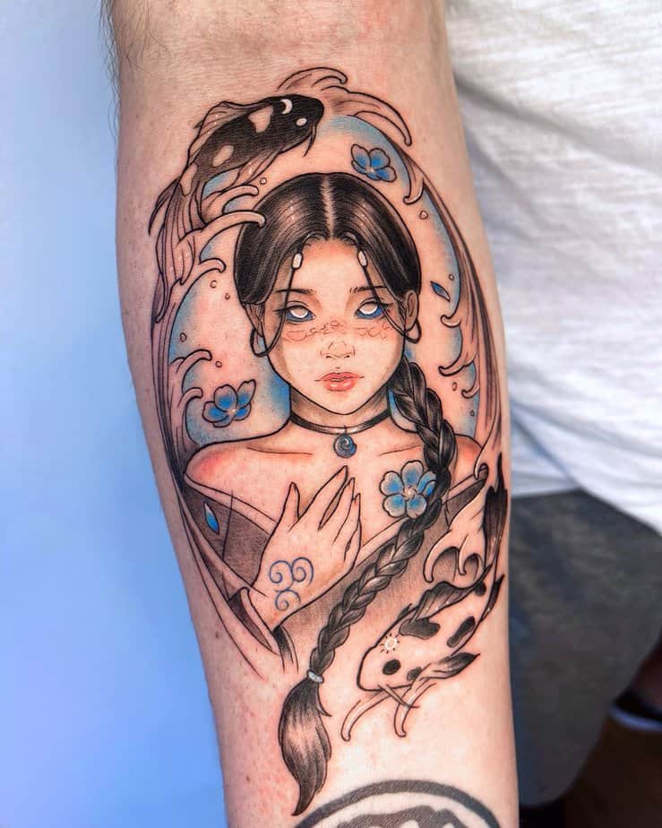 Katara forearm tattoo