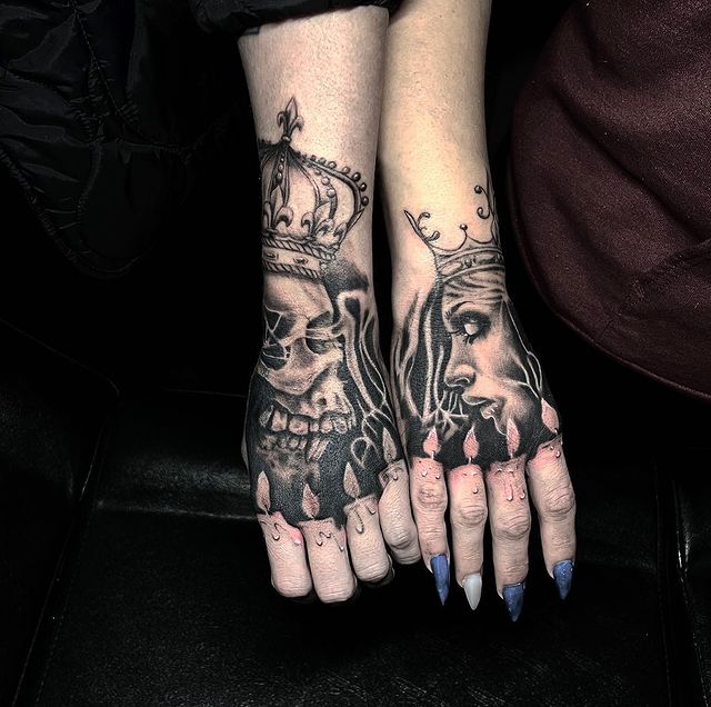 18 King And Queen Tattoos To Signify Your Majestic Love