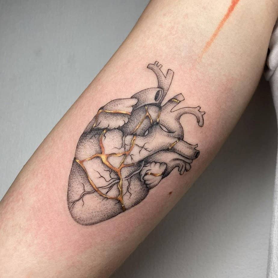 20 Captivating Kintsugi Tattoos To Honor A Broken Beauty