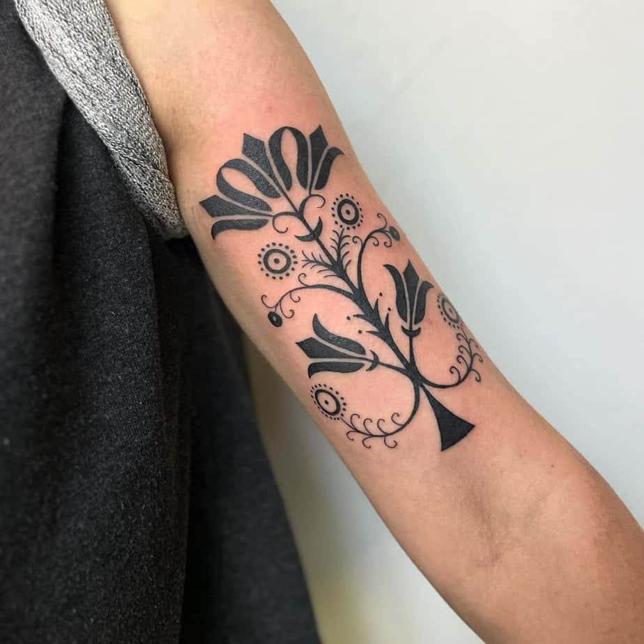 Lemkos folk ornaments tattoo