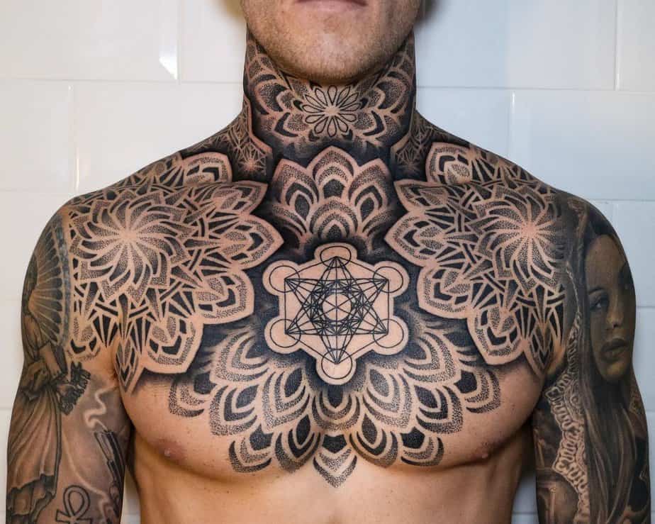 1. Mandala-style tattoo