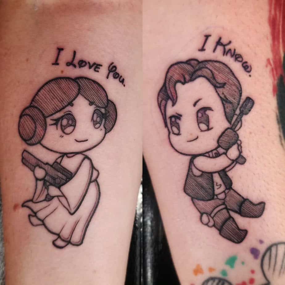 Matching Star Wars tattoos