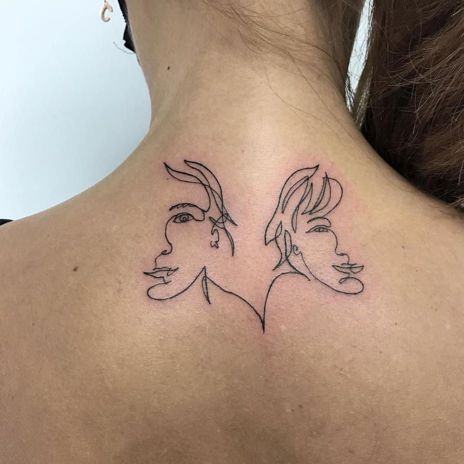 Mom and daughter as one