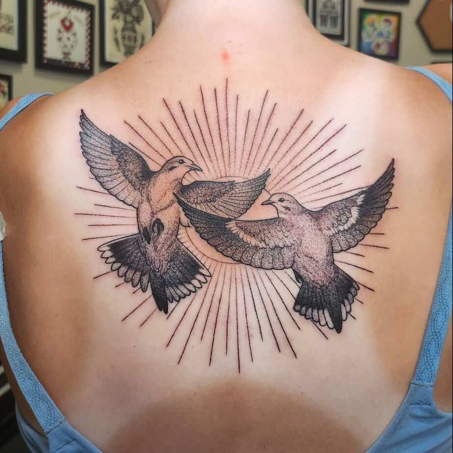 Mourning doves tattoo