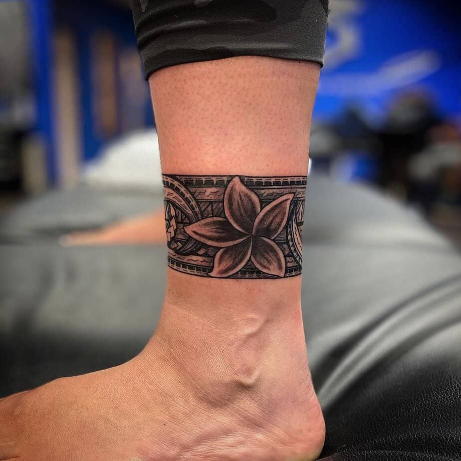 Plumeria pattern tattoo