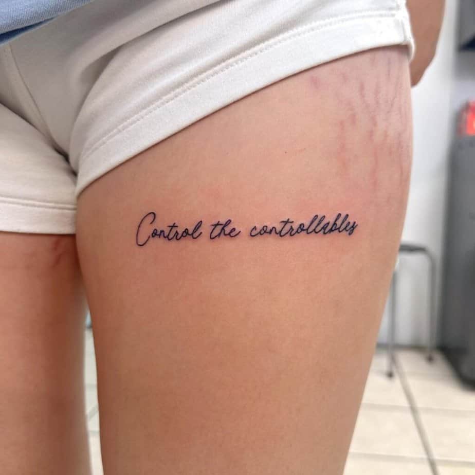 10. &ldquo;Control the controllables&rdquo;