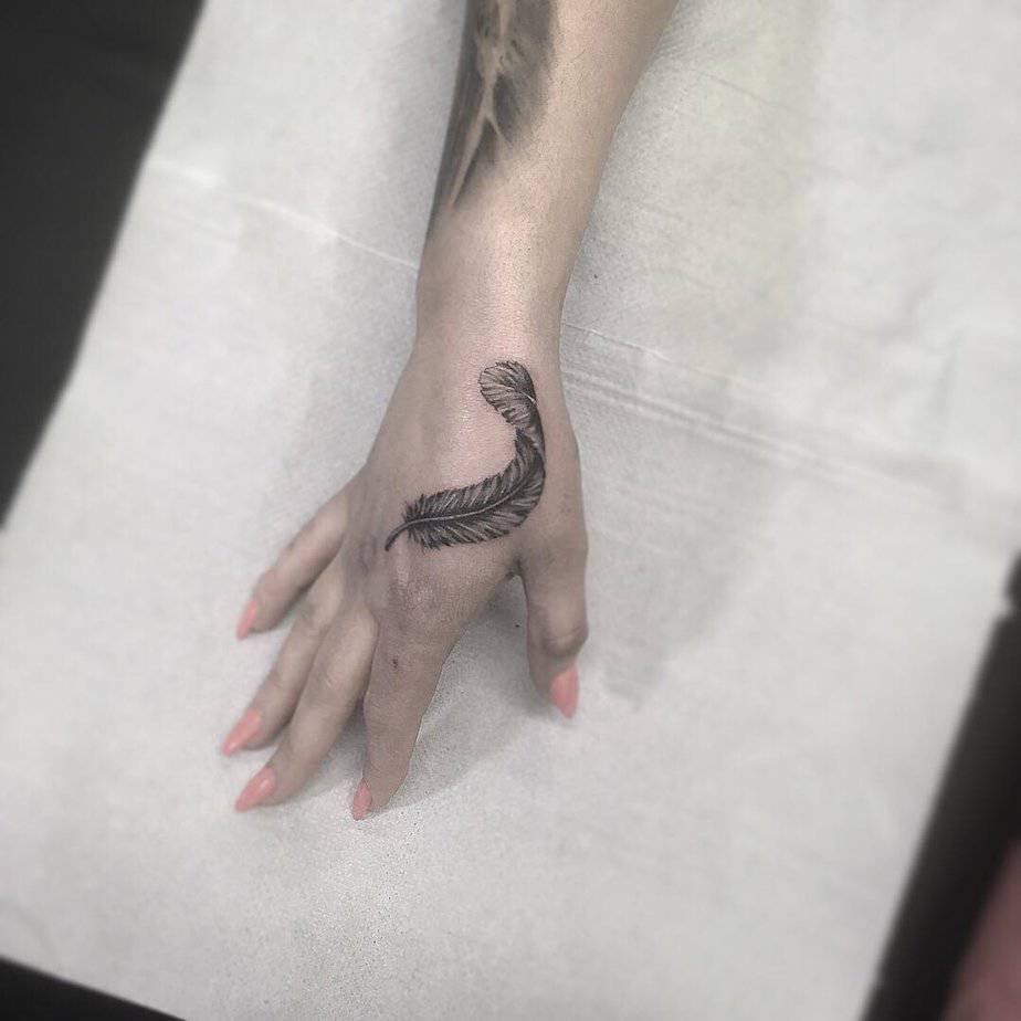 3. Realistic feather