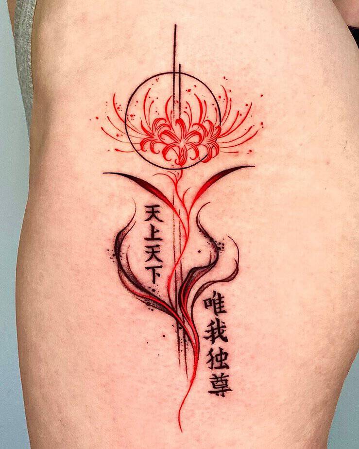 Red-spider-lilly-tattoo