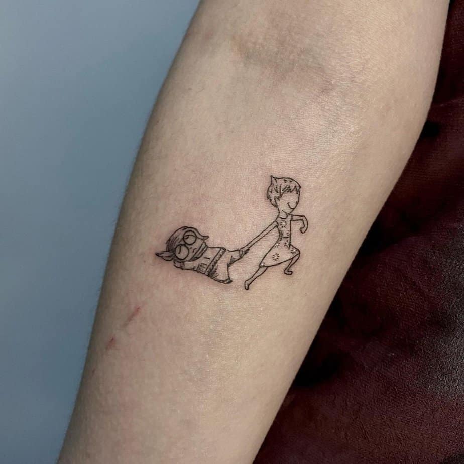 Sadness and Joy tattoo