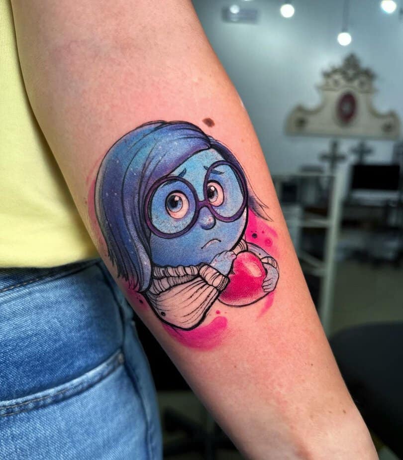 Sadness tattoo with heart