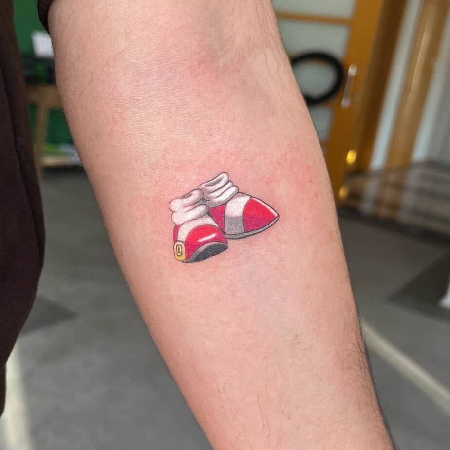 Sonic's shoes tattoo