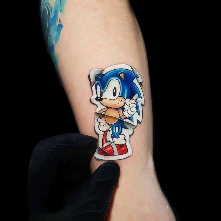 Sticker Sonic tattoo