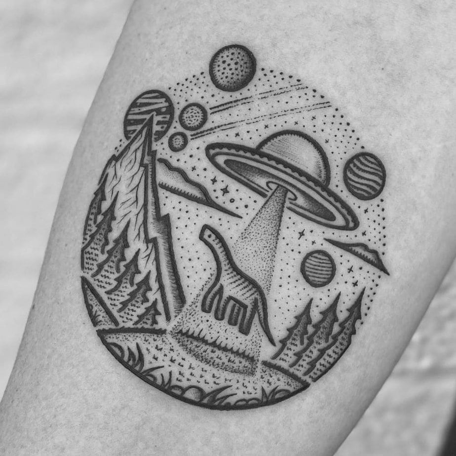 The abduction zone circle tattoo