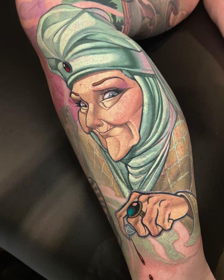 The iconic Olenna tattoo