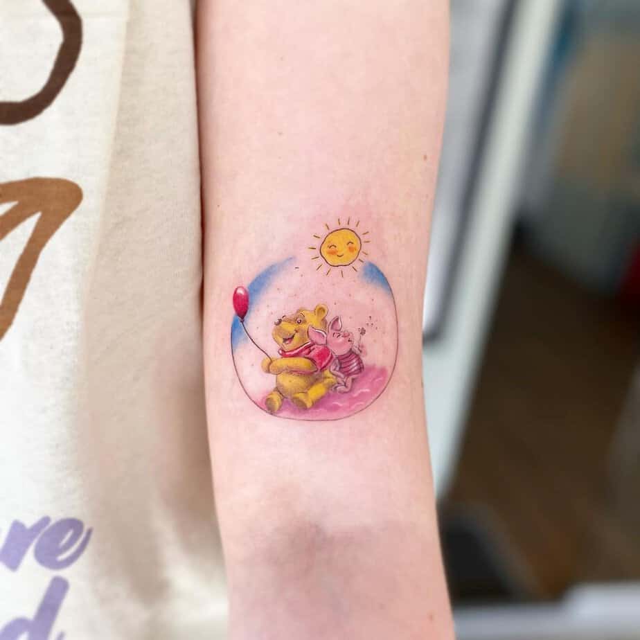Winnie the Pooh and Piglet tattoo