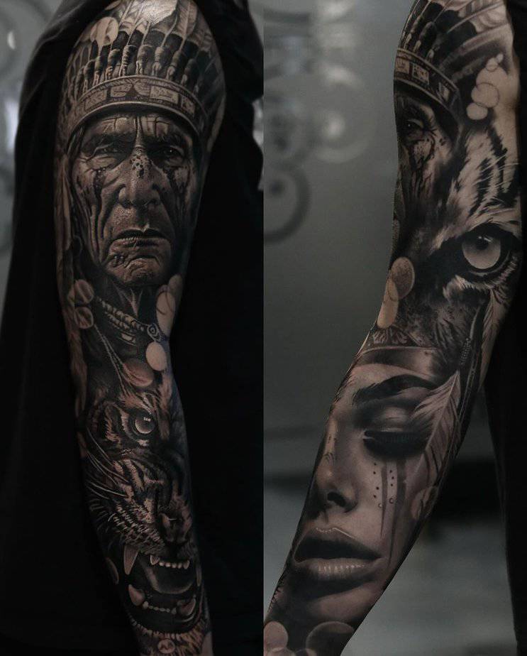 Indigenous warrior tattoos